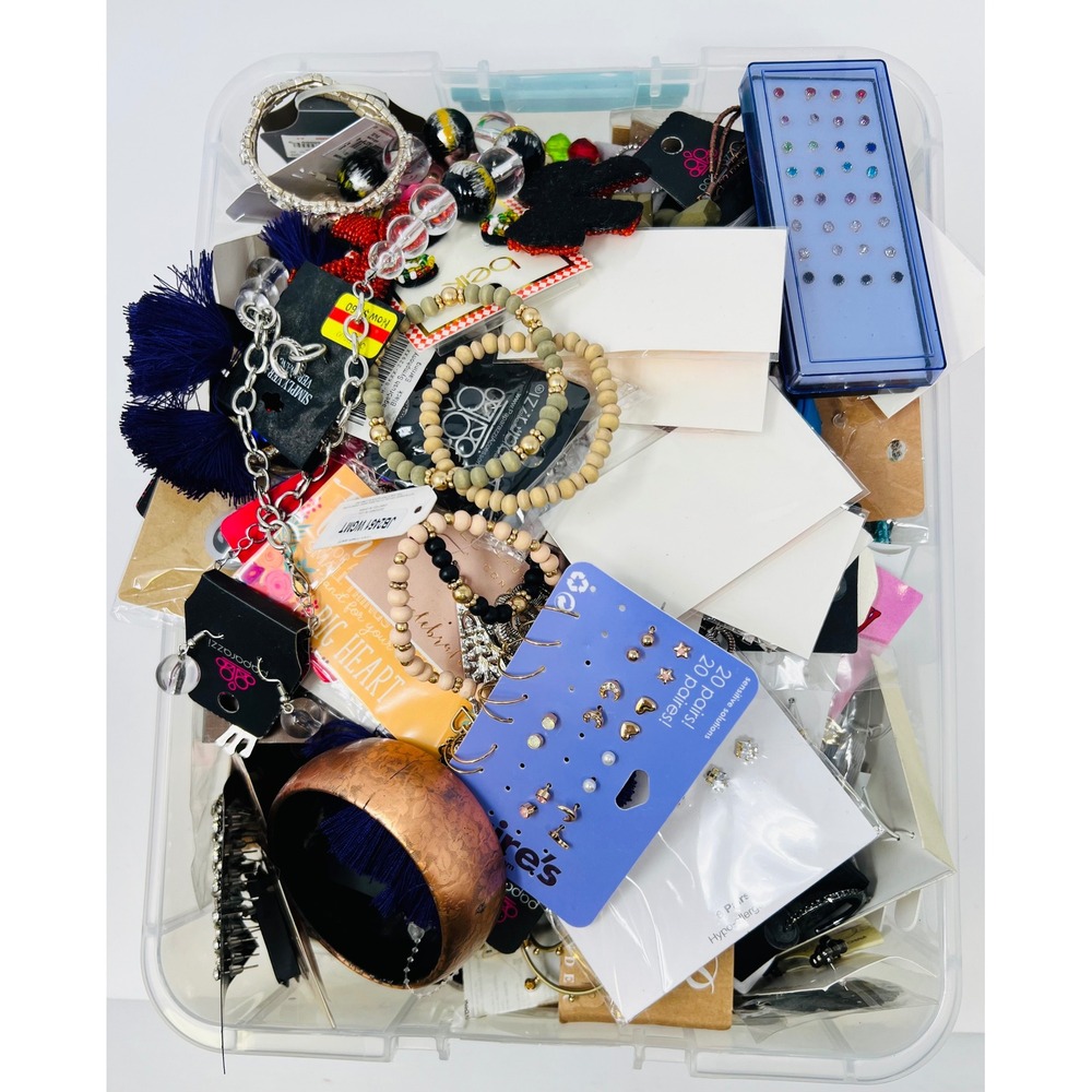 Mystery Jewelry Assorted New Necklace, Bracelet, Earring Lot of 3Lbs Wearable
